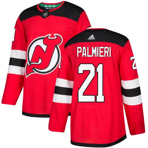 Adidas Men New Jersey Devils #21 Kyle Palmieri Red Home Authentic Stitched NHL Jersey->new jersey devils->NHL Jersey
